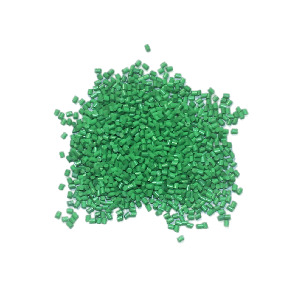 Green recycled plastic compound pellets
